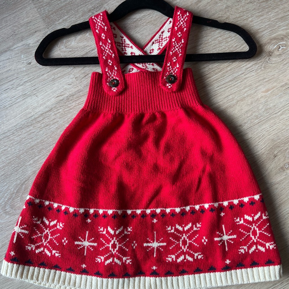 Hanna Andersson Red Snowflake Dress